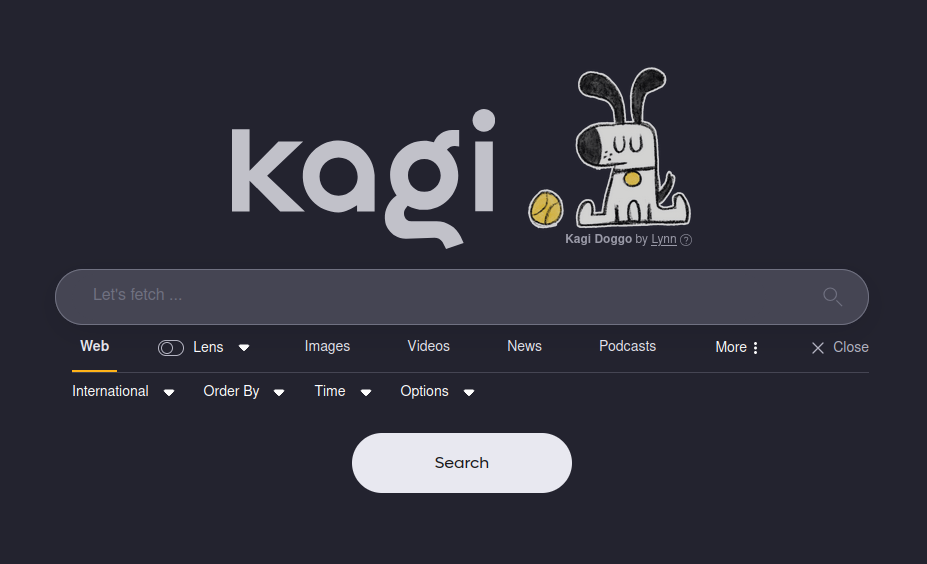 Kagi search