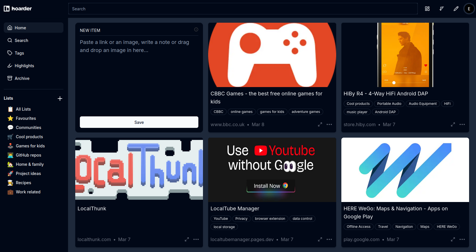 My favourite new dumping ground